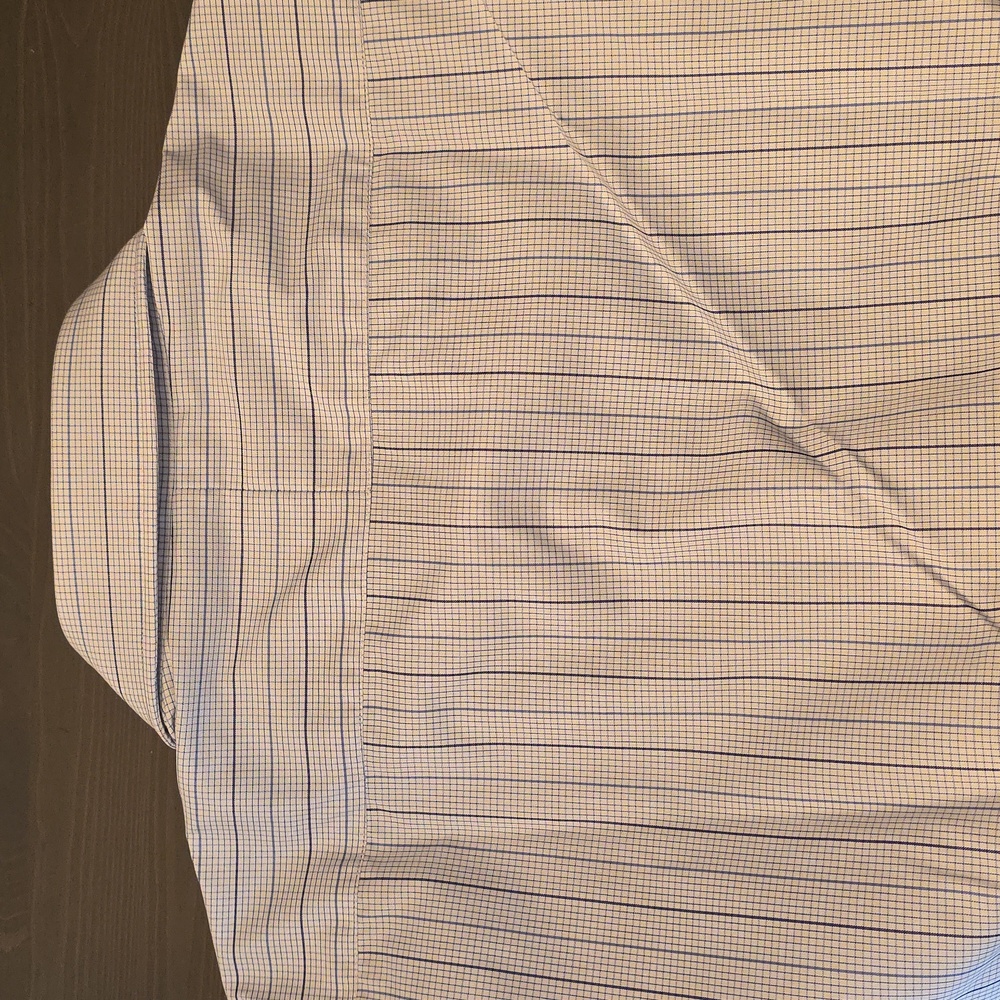 Turnbull & Asser White and Blue Check Dress Shirt - Picture 7 of 7